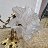 Bronze chandelier art deco 3 tulips