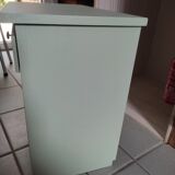 Bedside table wood restyled pale green