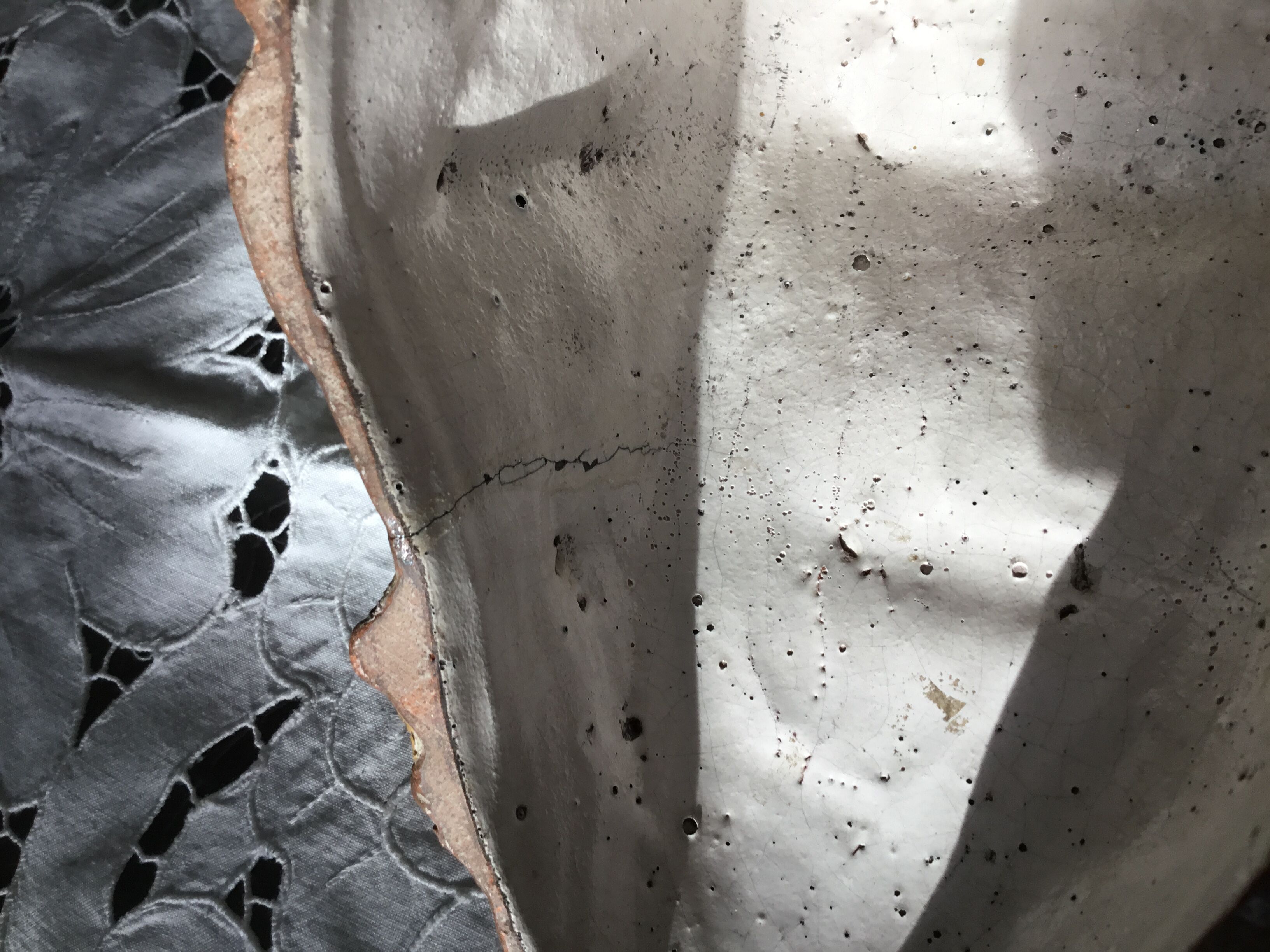 Rustic ceramic wall console