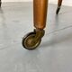 Mid-century scandinavian teak and glass trolley side table, 1950s