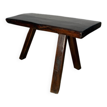 Brutalist table made of solid oak.