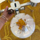 Four-armed chandelier Gaetano Sciolari Mazzega 1970