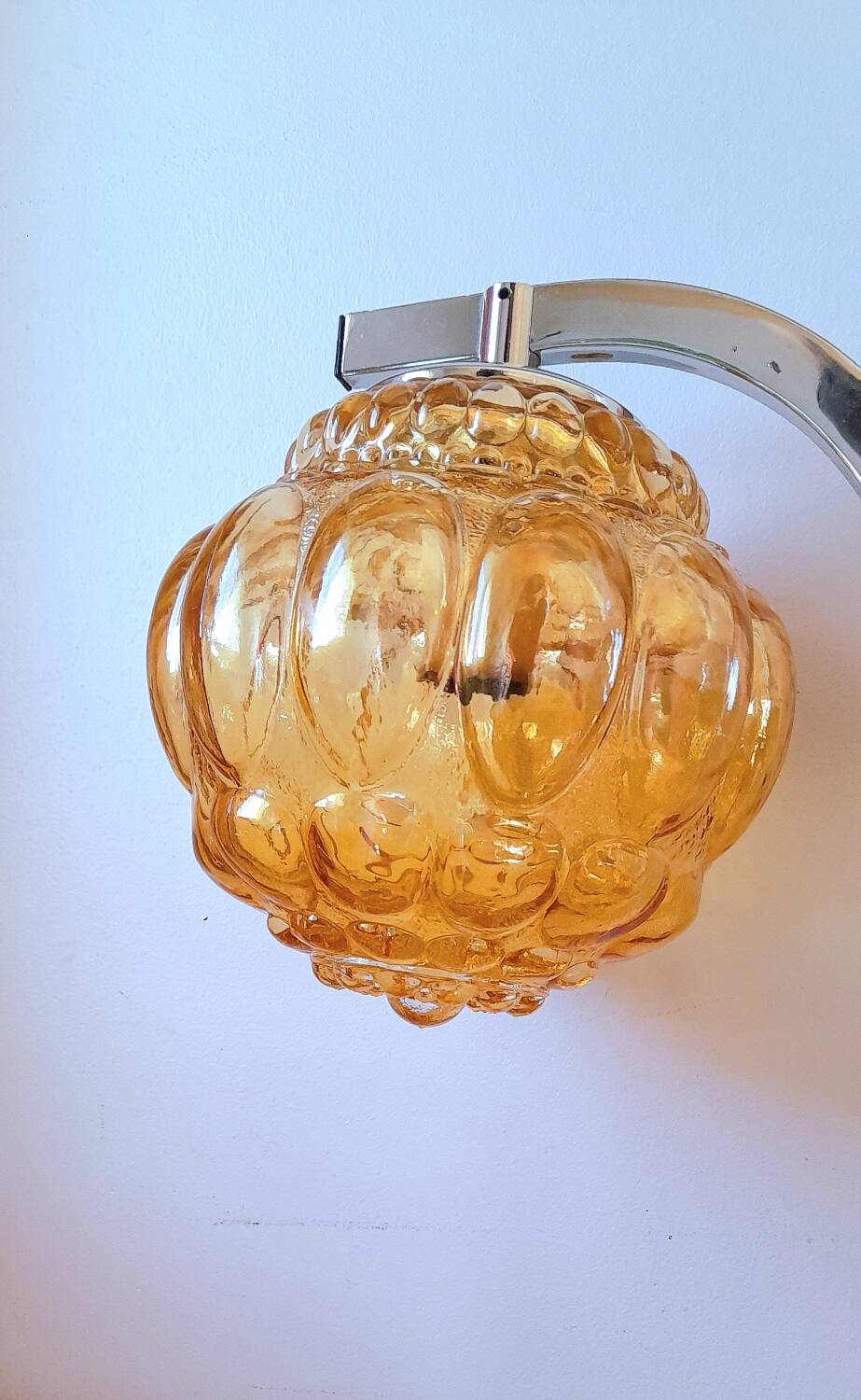 Pair of 70s ball wall lights