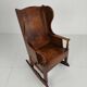 Antique lambing chair / rocking chair – ca. 1800, oak