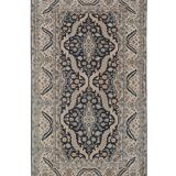 Handknotted Indigo Turkish Oushak Rug with Medallion 3'1" X 5'4"