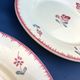 Plates Digoin Sarreguemines fleuries 19th century series Margaret pink flowers