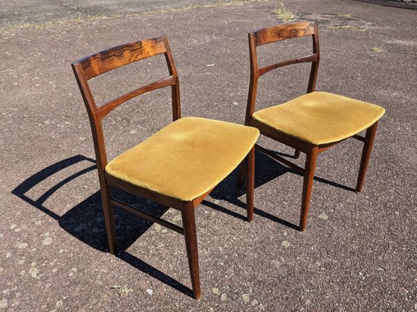 Paire de chaises Henning Kjaernulf par Mobelfabrik