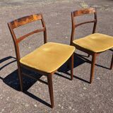 Pair of chairs by Henning Kjaernulf for Mobelfabrik