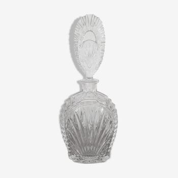 Chiseled glass carafe