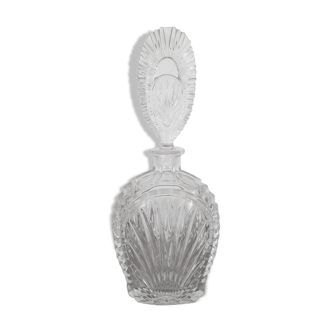 Chiseled glass carafe