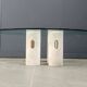 Vintage travertine and glass coffee table, 1970s