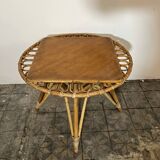 Vintage rattan coffee table.