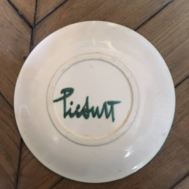 Flower plate by Robert Picault, Vallauris, 1960