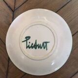 Flower plate by Robert Picault, Vallauris, 1960