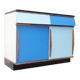 Willy Van Der Meeren, Blue Two-Tone Kitchen Cabinet for Tubax