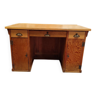 Old vintage school desk from the 50s