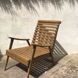 Painted and varnished wood armchair