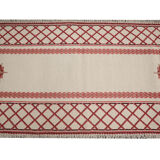 Tapis crème symétrique rouge 70x175cm