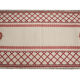Tapis crème symétrique rouge 70x175cm