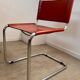 Lot 6 tubular chairs S33 design Mart Stam vintage cognac leather from the 70s