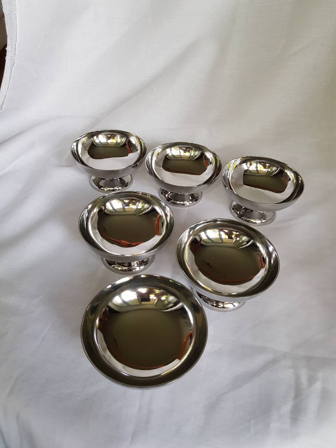 Coffret de 6 coupes à glace sur pied bas