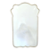 Vintage Shield Shaped Wall Mirror with Brass Frame and Beveled Glass, Italy