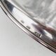 Grand bol en cristal clair vintage avec pied en argent - pièce maîtresse des années 1940 en Italie