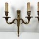 Pair of gold bronze wall ligt old or Empire Carquois Fleche Lucien Gau Paris