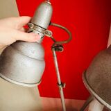 Pair of articulated industrial lamps 1950