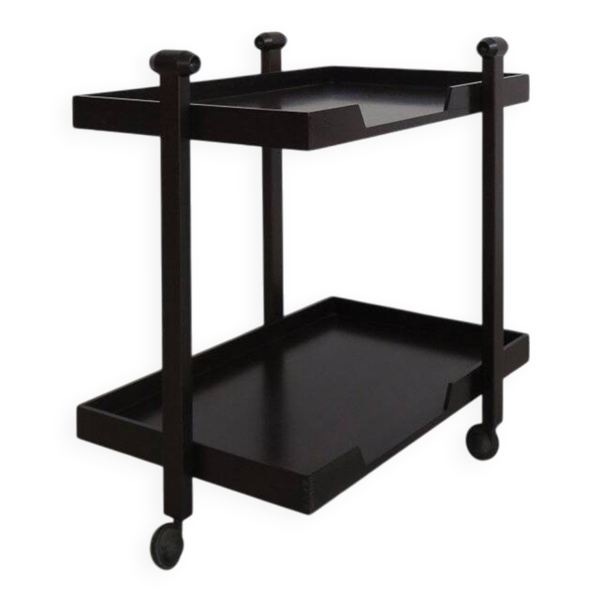 Dark Wood Bar Trolley by Franco Albini for Poggi Pavia, 1970s