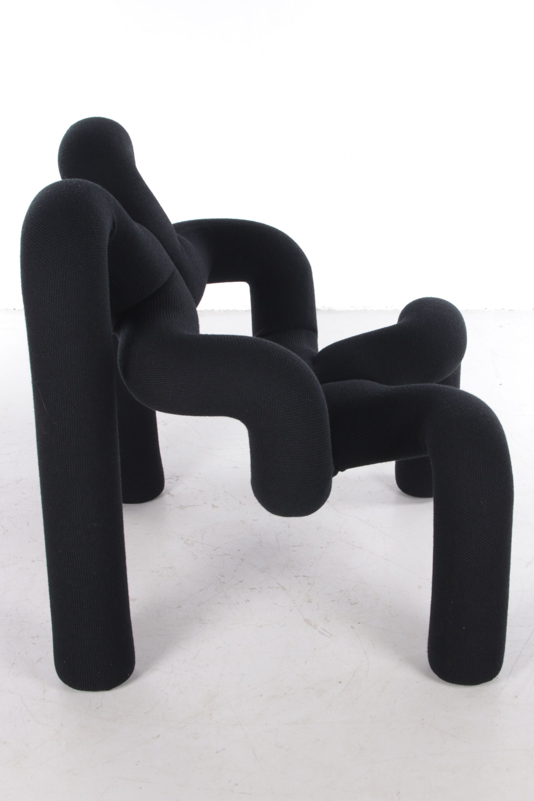 Vintage black Terje Ekstrøm Ekstrem armchair Stokke Varier
