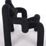 Vintage black Terje Ekstrøm Ekstrem armchair Stokke Varier