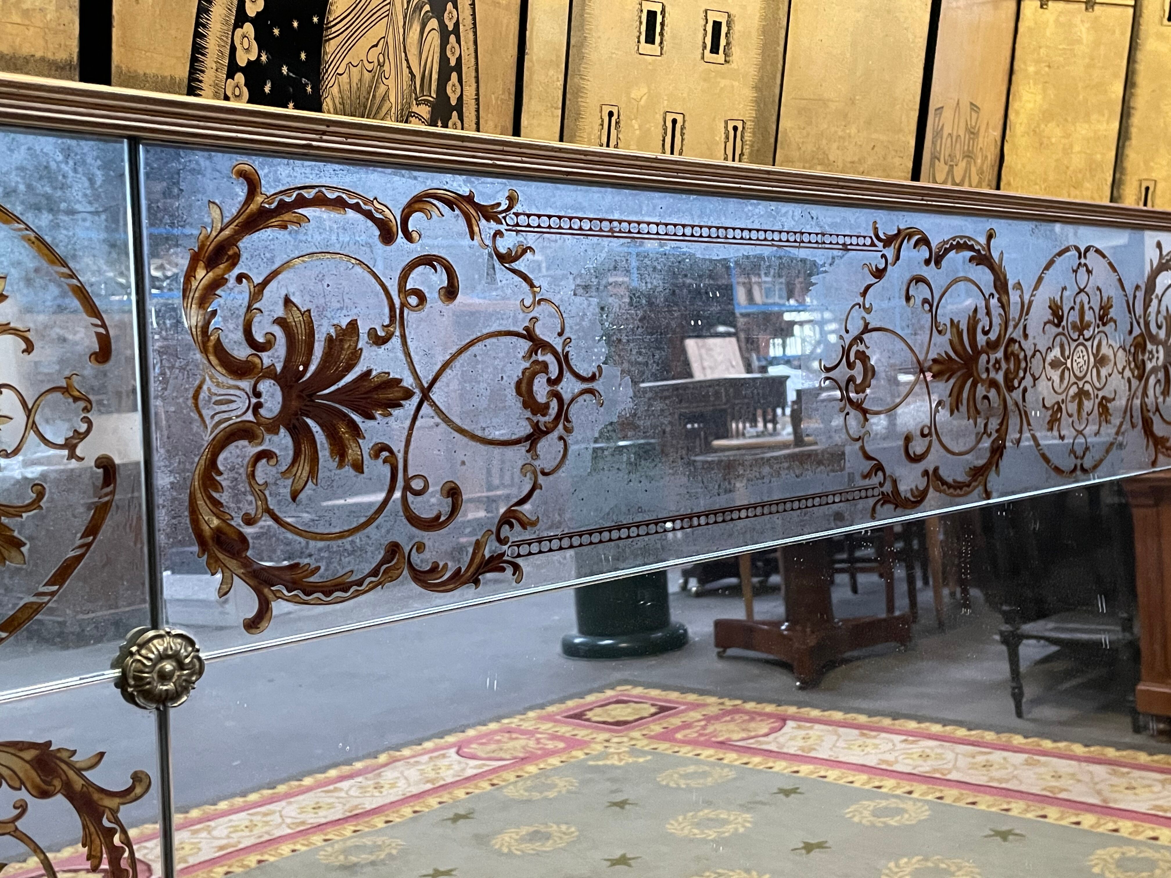 Bistro mirror - eglomised glass brasserie