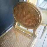 Set of Louis XVI-style bench and 2 chairs