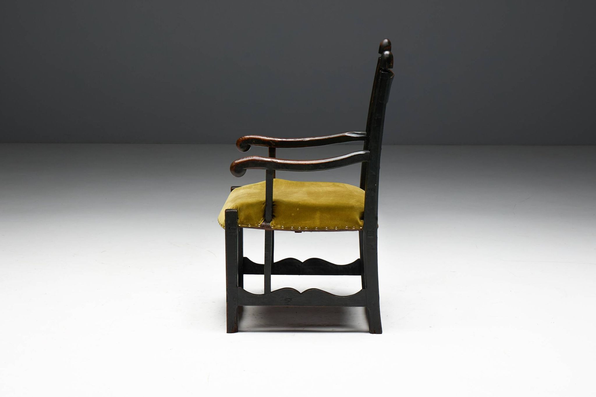 Rustic Folk Art Armchair, France, 19th Century