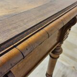 Antique walnut sewing table (19th century) Biedermeier side table