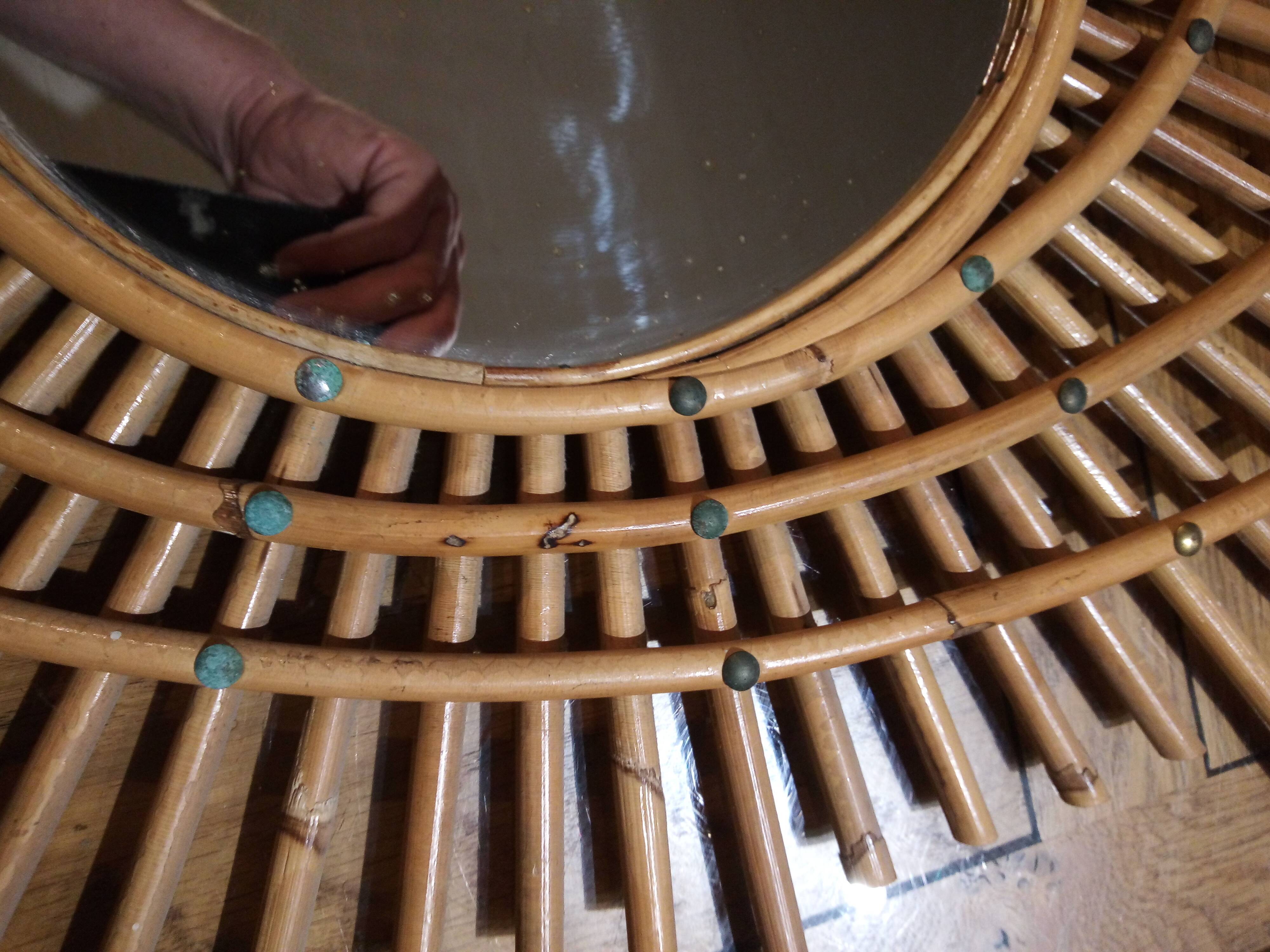 Mirror rattan  65x84cm