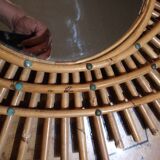 Mirror rattan  65x84cm