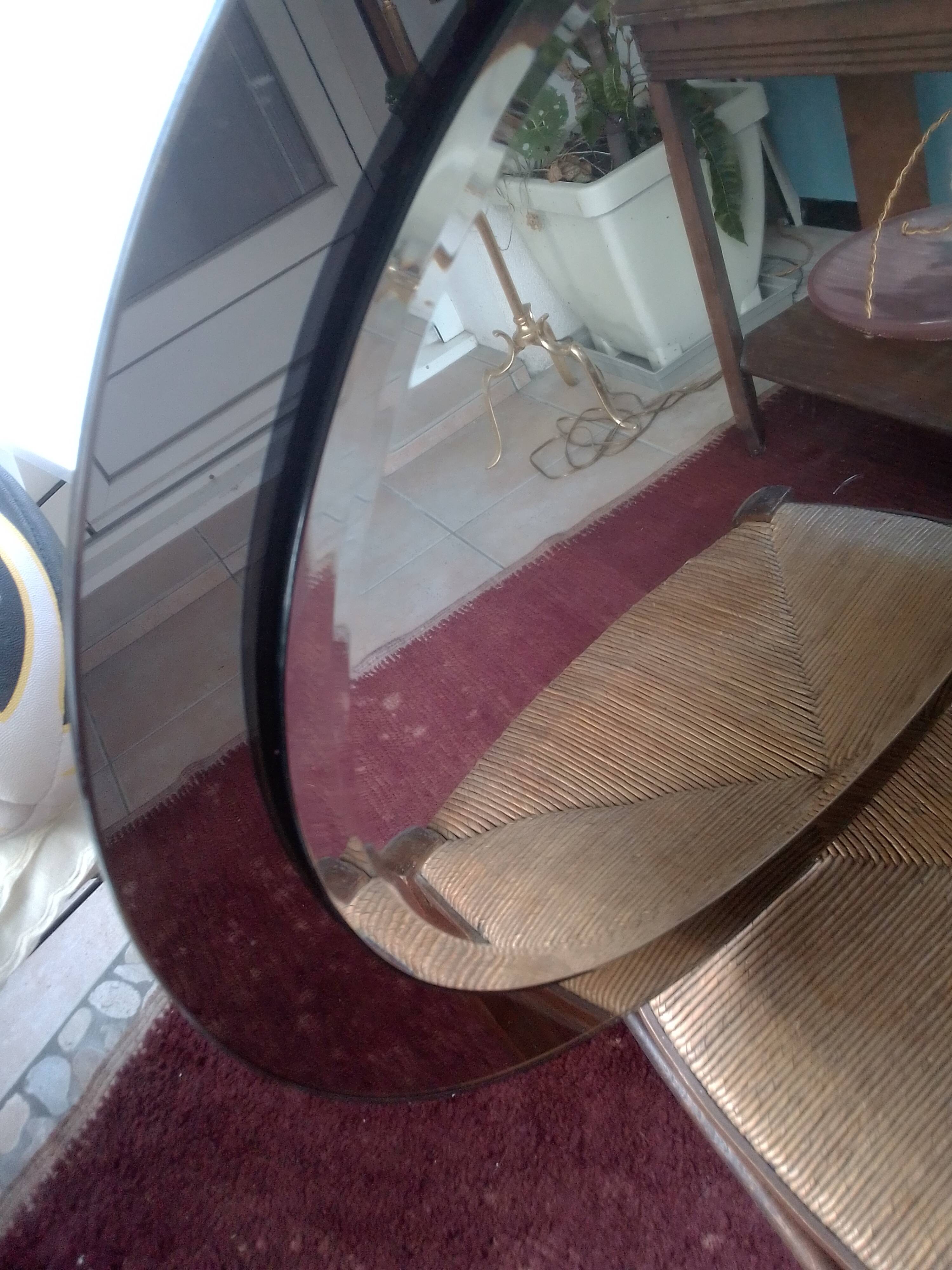 Italian oval mirror by Antonio Lupi for Cristal Luxor