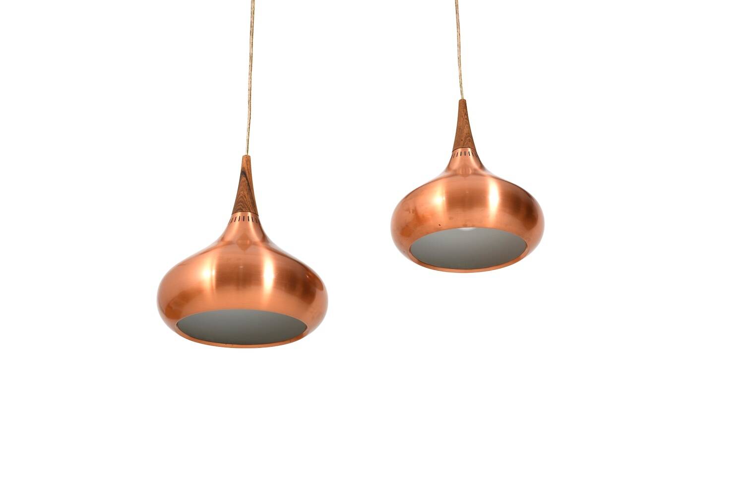 Pair of Jo Hammerborg Copper Orient Pendel