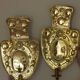 Large Baroque Style Mid-Century Brass Swedish Sconces