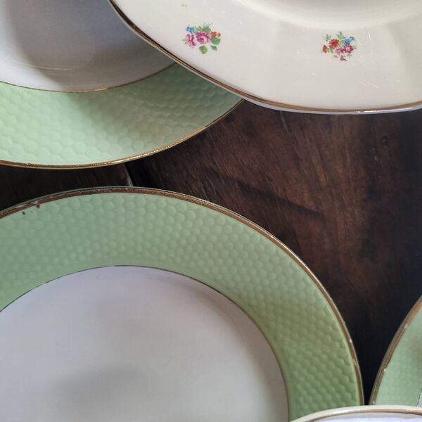 ​10 Assiettes Plates Dépareillées Digoin & St Amand