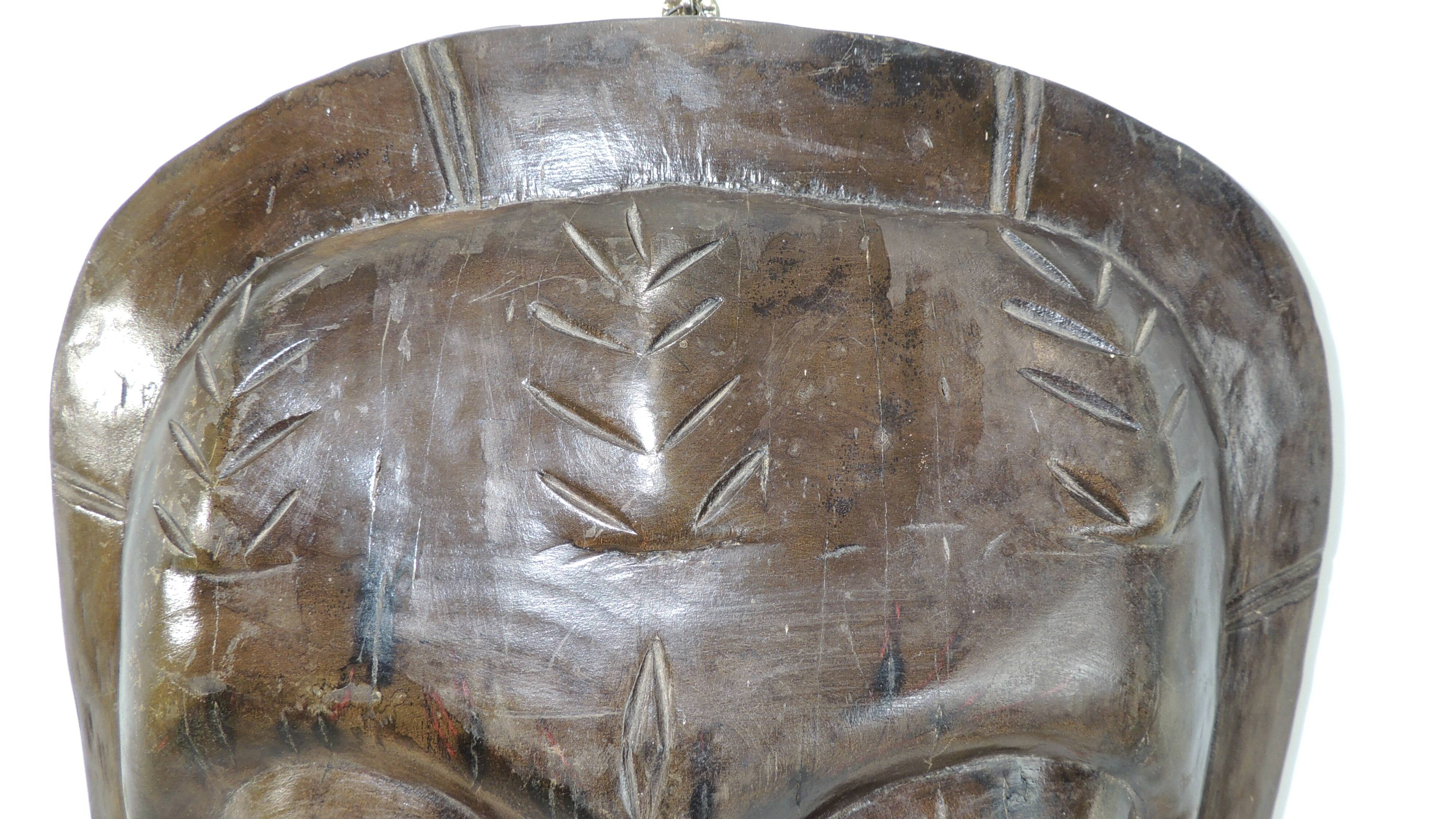 Anthropomorphic face mask/ivory coast/vintage