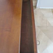Louis XVI-style sideboard - 1 drawer - fluted legs - mahogany - solid wood