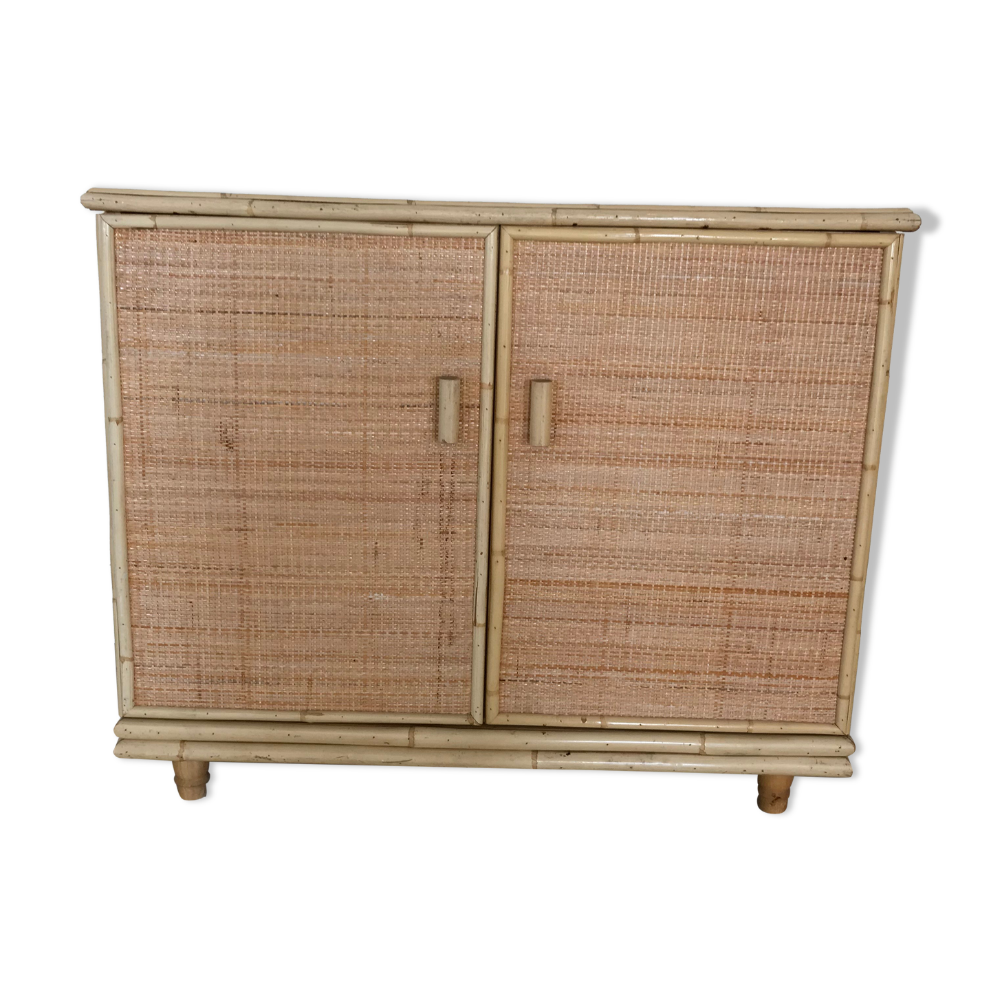 Rattan and bamboo buffet