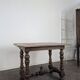 Louis XIII oak table with baluster legs and H stretcher.
