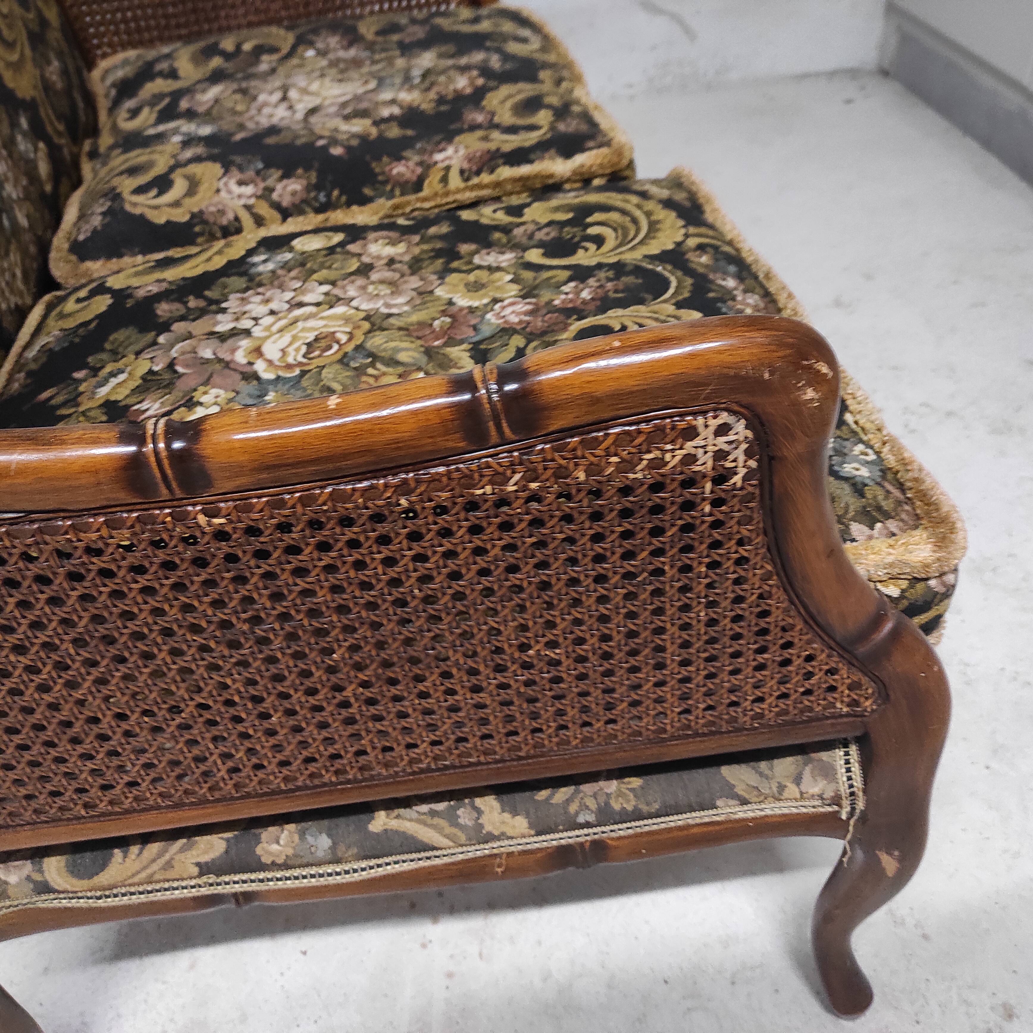 Wooden armchair and cannage