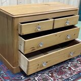 English chest of drawers in fir - early XXth