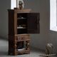 French rustic furniture in solid oak from the mid-19th century with panelled doors, baroque style.