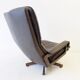Strässel King chair brown leather armchair by Andre Vandenbeuck for WK
